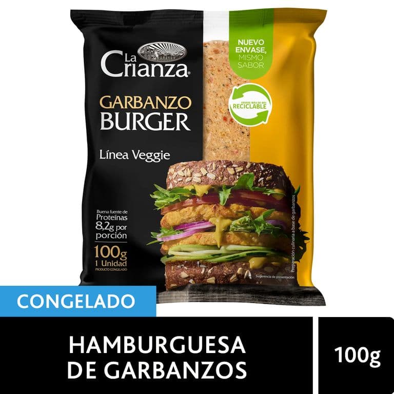 Hamburguesa Vegetal La Crianza Vurger Garbanzos 100 g