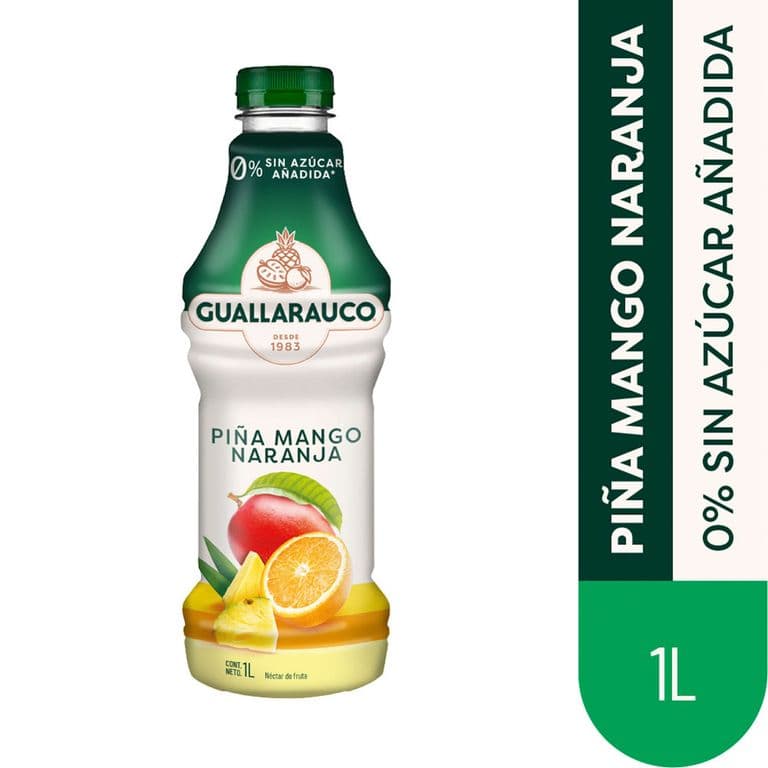 Néctar Guallarauco Mango, Piña y Naranja 0% Azúcar Añadida 1 L