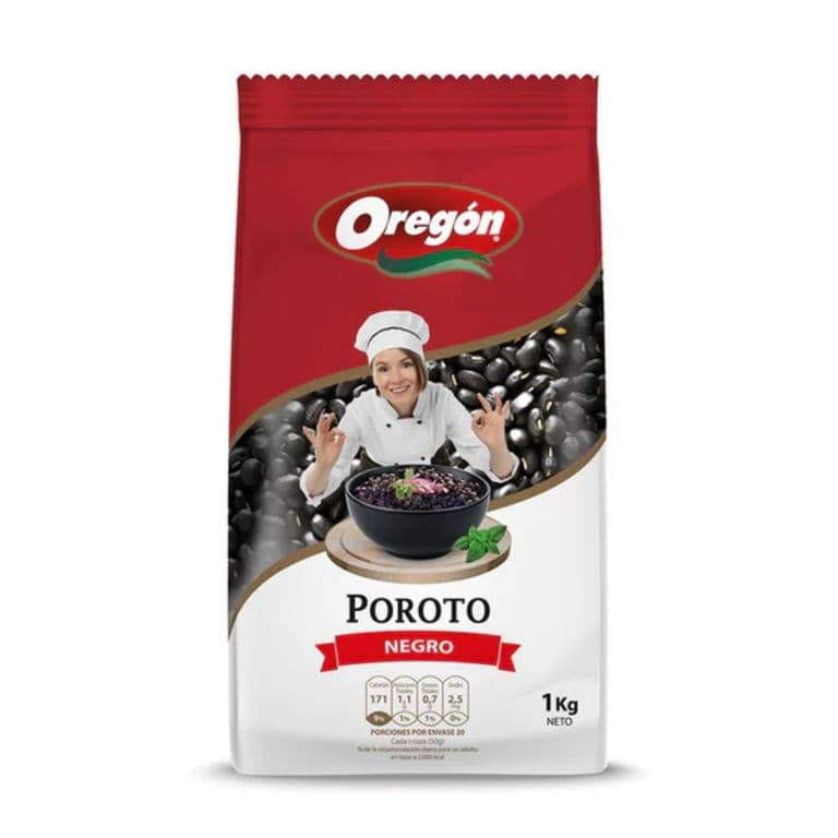 Porotos Negros Oregon 1 Kg