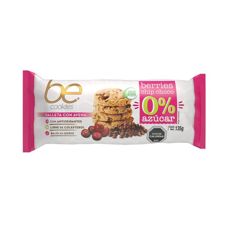 Galletas Be Cookies Chips Berries 0% Azúcar 135 g