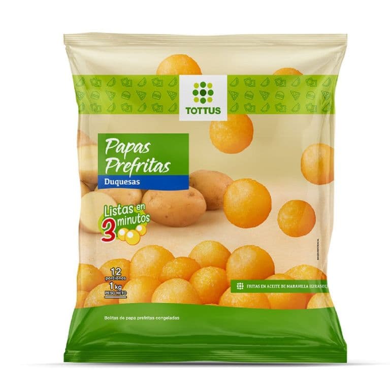Papas Prefritas Duquesas Congeladas Tottus 1 Kg
