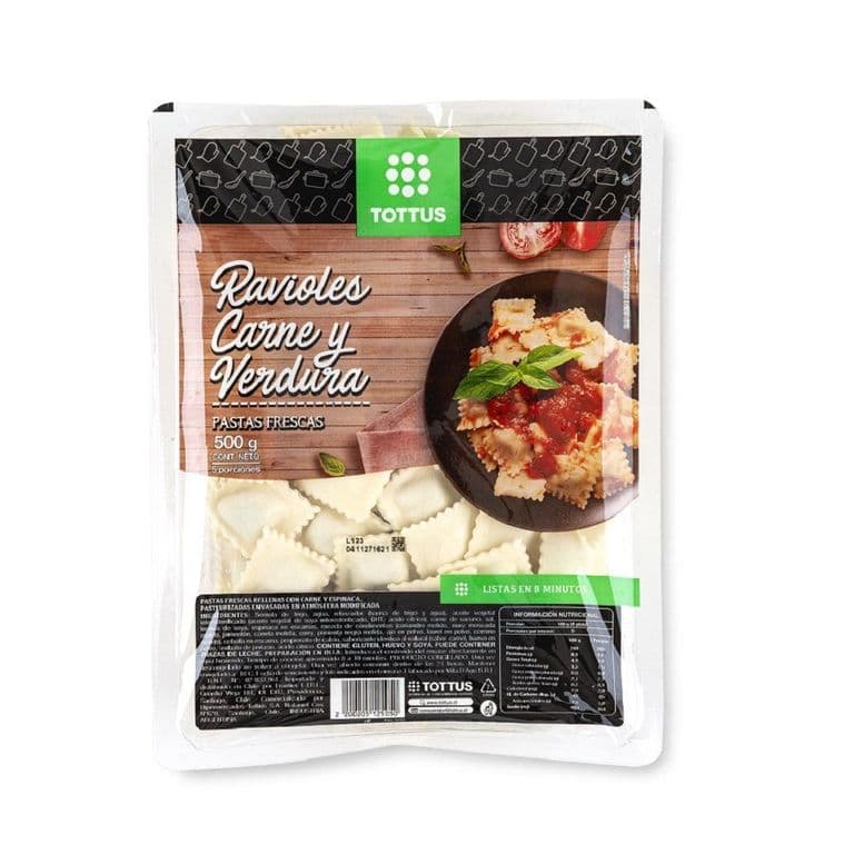 Ravioles Carne y Verdura