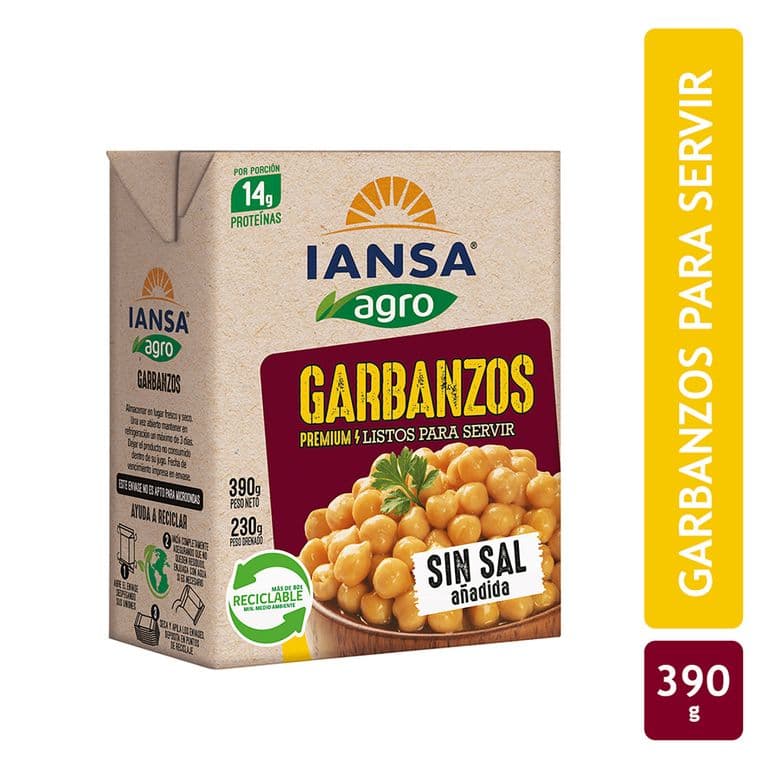 Garbanzos Sin Sal Añadida