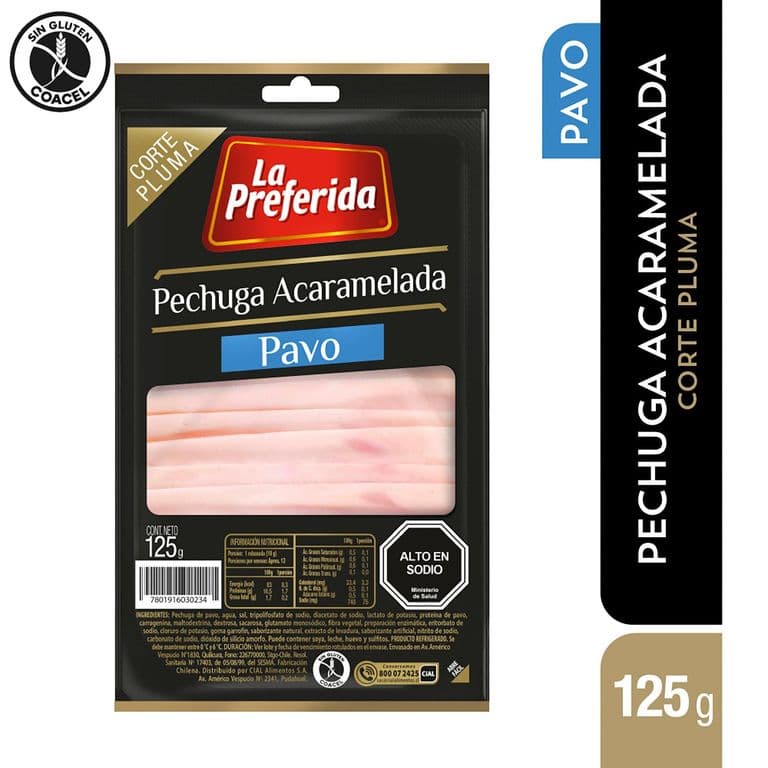 Pechuga Acaramelada Corte Pluma La Preferida 125 gr