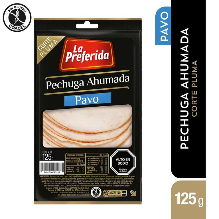 Pechuga Ahumada Corte Pluma La Preferida 125 gr