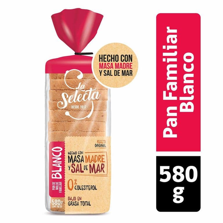 Pan de Molde Familiar Blanco La Selecta 580 g