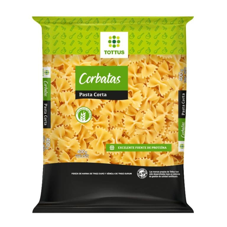 Pasta Corbatas Tottus 400 g