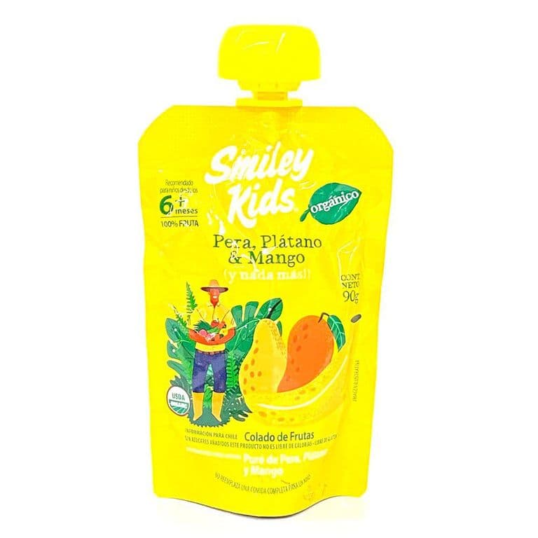 Colado Pera Plátano Mango Smiley Kids