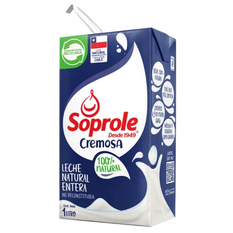 Leche Soprole Entera Cremosa 1 L