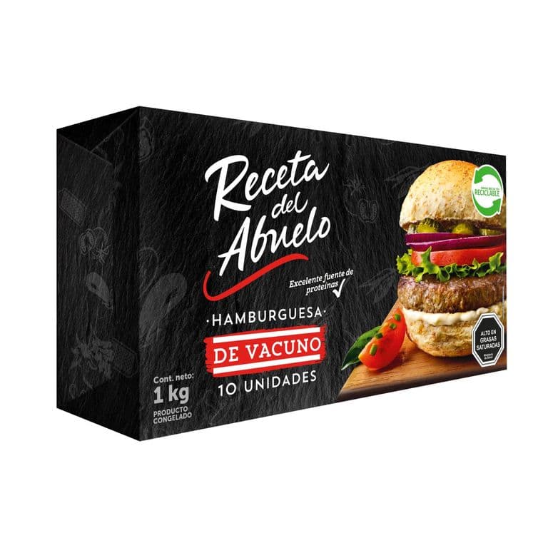 Hamburguesa de Vacuno Receta del Abuelo 100 g 10 un.