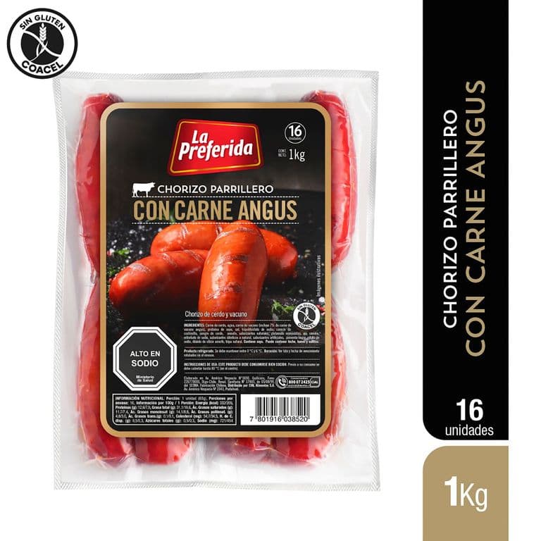Chorizo Parrillero con Carne Angus
