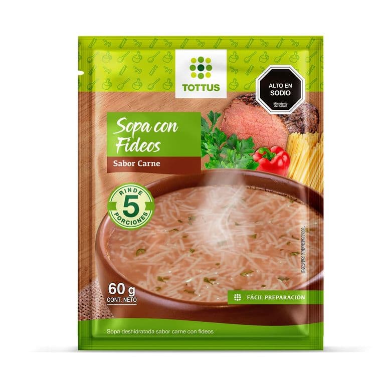 Sopa con Fideos Sabor Carne