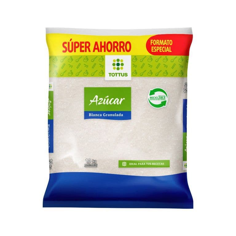 Azúcar Blanca Granulada Tottus 1.3 Kg