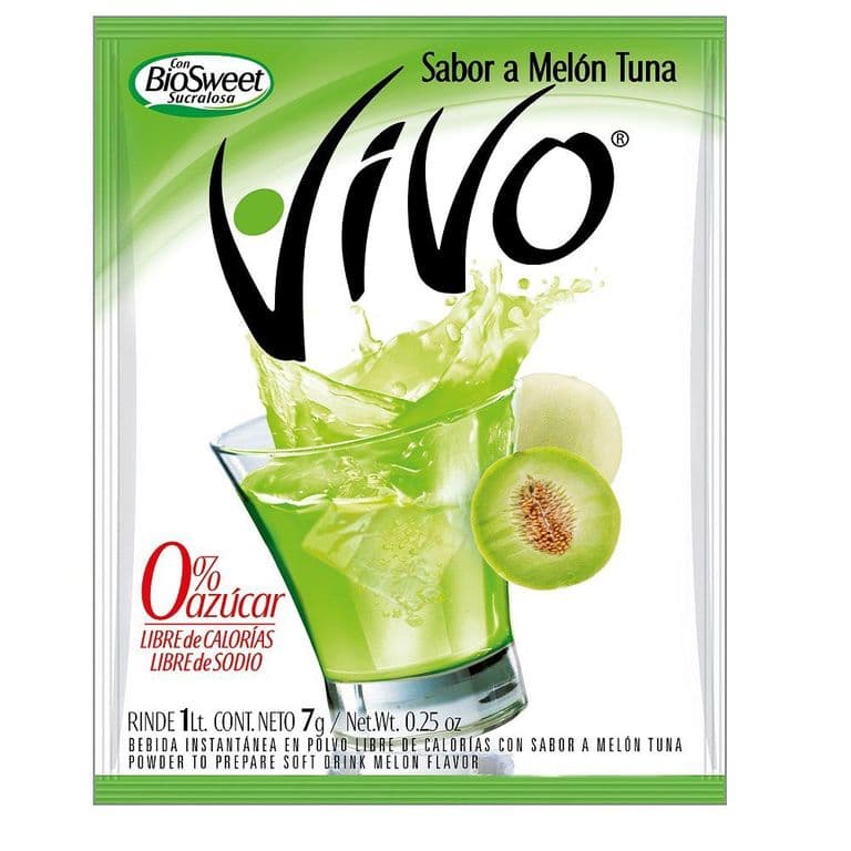 Jugo en Polvo Vivo Melón Tuna 7 g