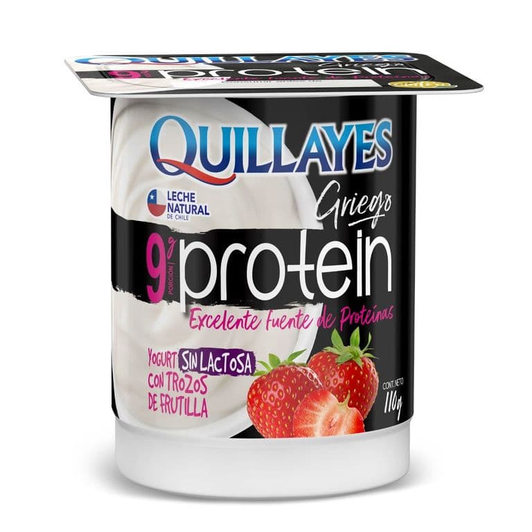 Yogurt Griego Quillayes Proteína Trozos Frutilla 110 g