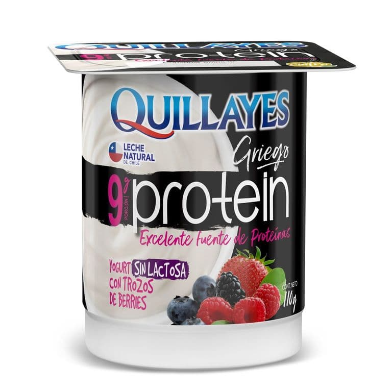 Yogurt Griego Quillayes Proteína Berries 110 g