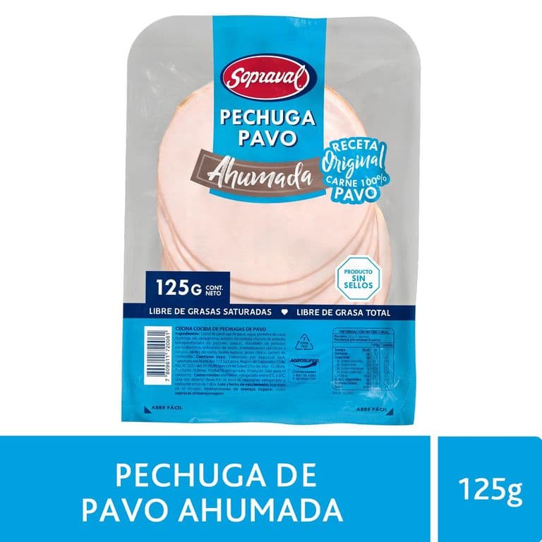 Pechuga de Pavo Ahumada Sopraval 125 gr