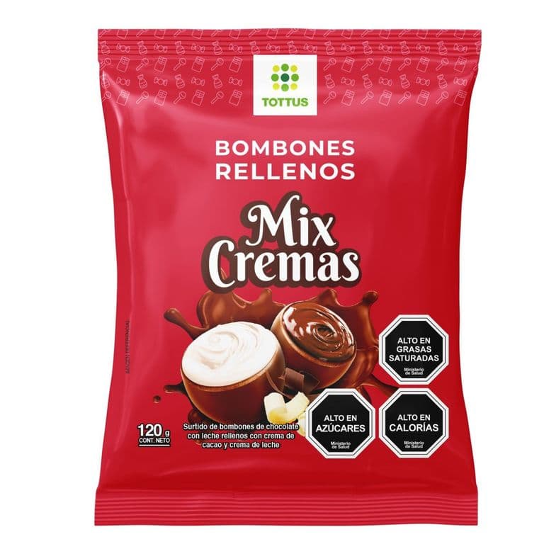 Bombones de Chocolate Mix Crema Tottus 120 g