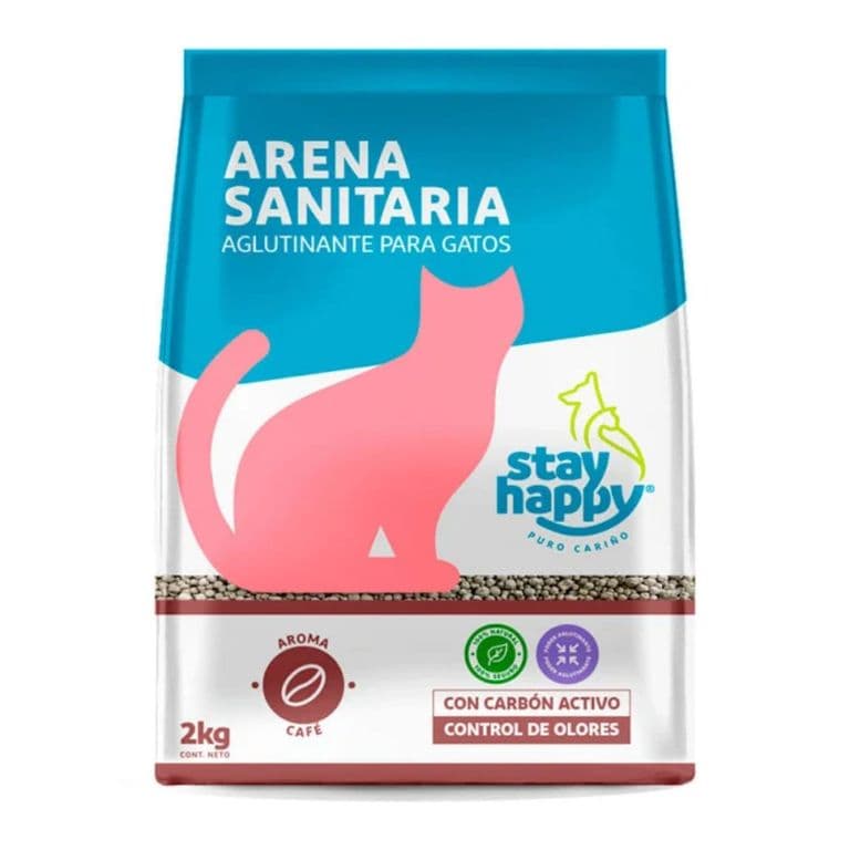 Arena Aglutinante Aroma Café Stay Happy 2 kg