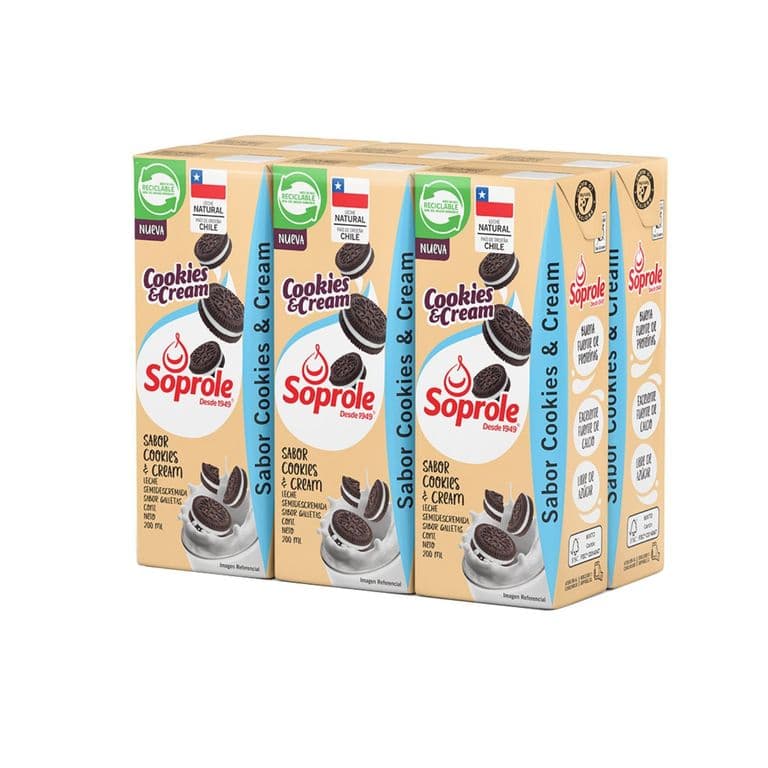 Pack Leche Semidescremada Sabor Cookies & Cream