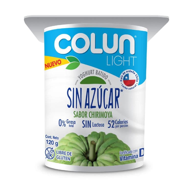 Yogurt Colun Sin Azúcar Chirimoya 120 g