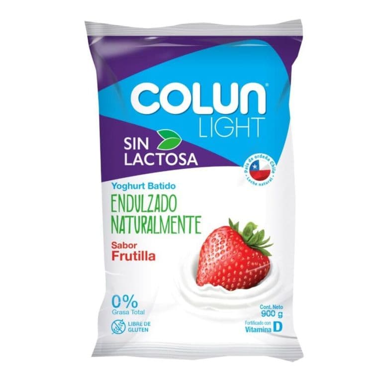 Yogurt Colun Light Sin Lactosa Frutilla 900 g