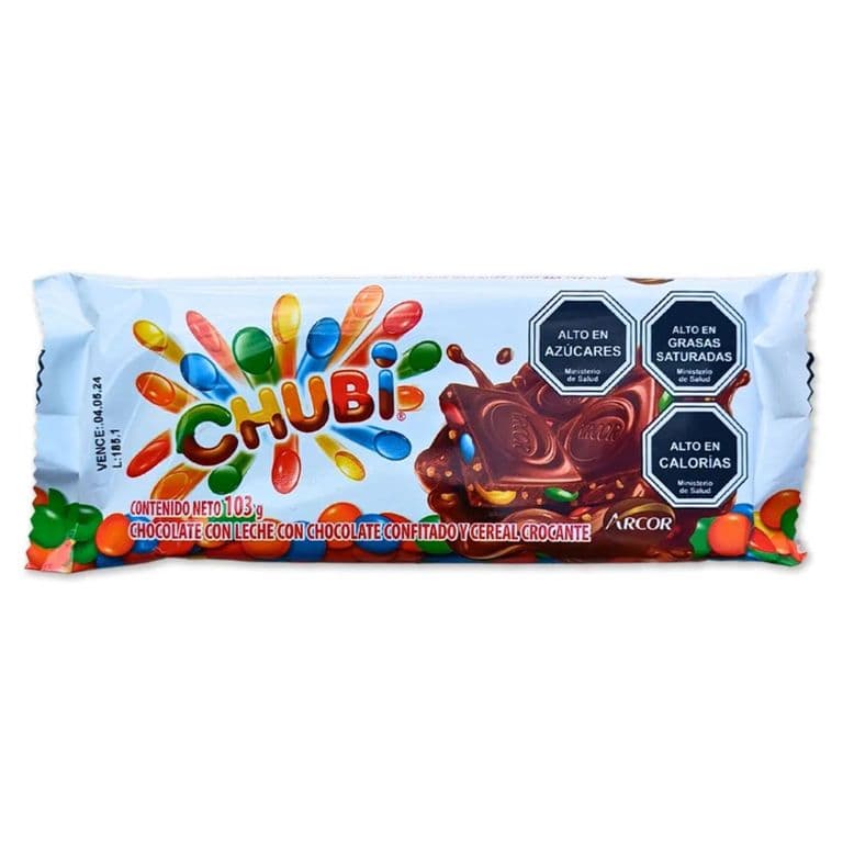Chocolate en Tableta Chubi 103 g