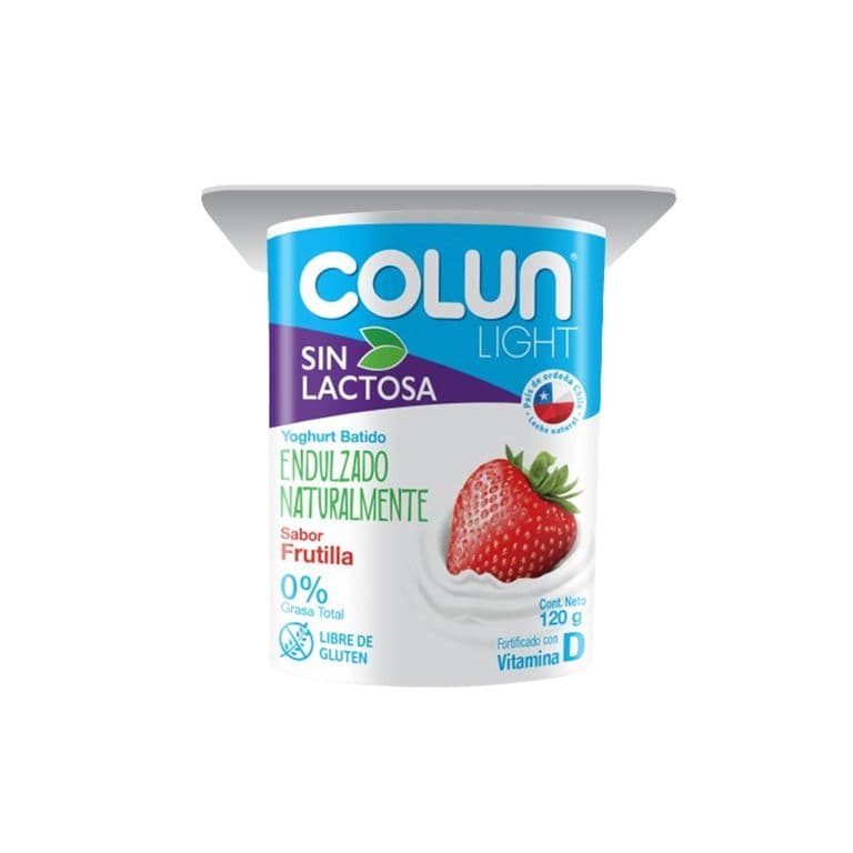 Yogurt Colun Sin Lactosa Frutilla 120 g