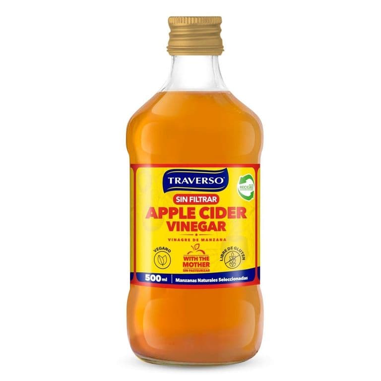 Vinagre de Manzana Sin Filtrar Traverso 500 ml