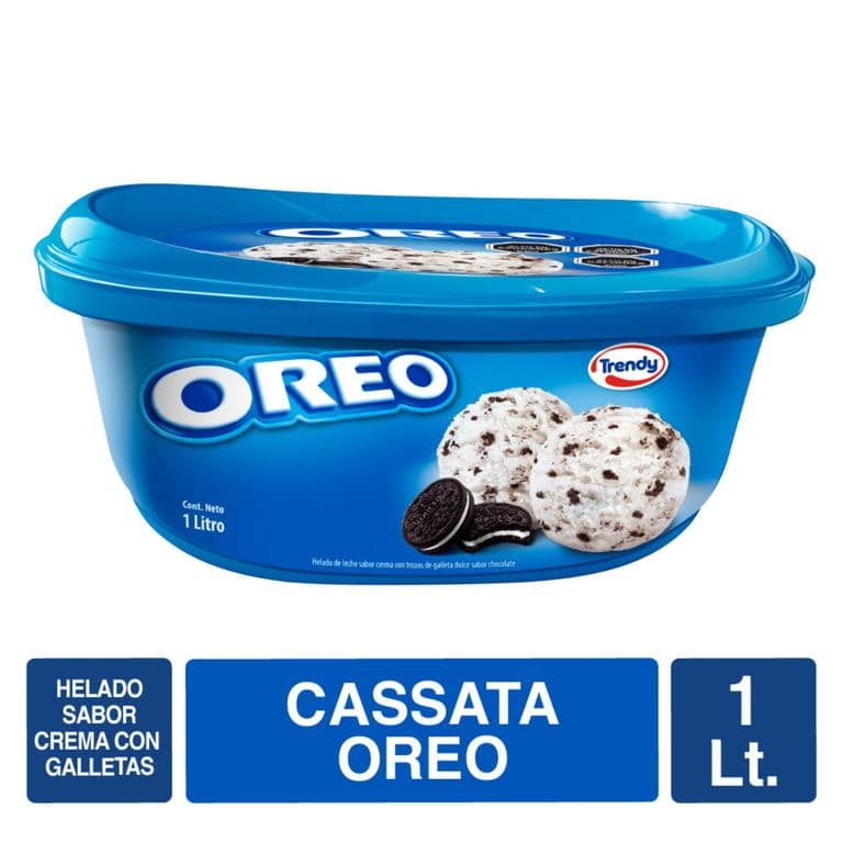 Helado de Leche Sabor Oreo Cassata Trendy 1 L