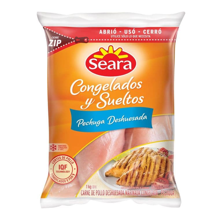 Pechuga de Pollo Deshuesada Congelada Seara 1 Kg