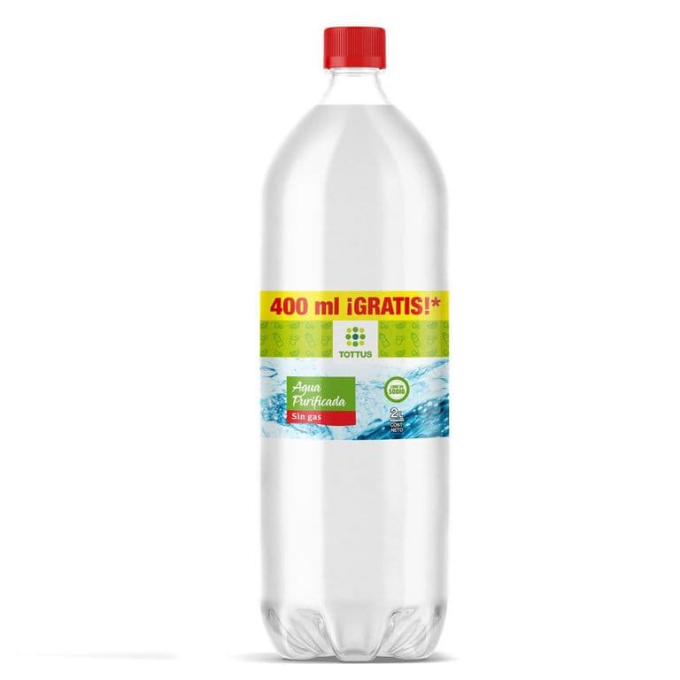 Agua Purificada Sin Gas Tottus 2 LT