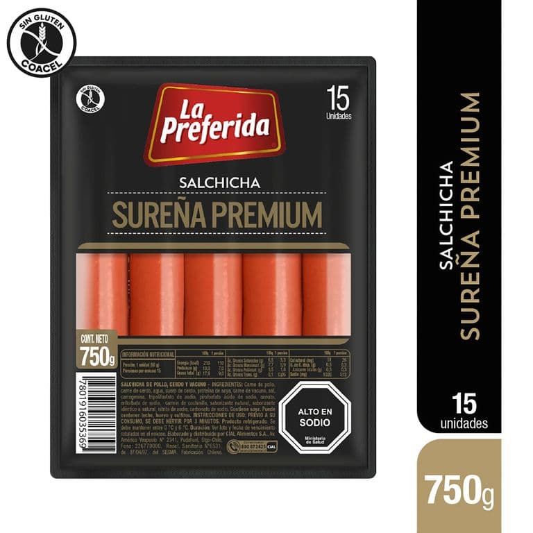Salchicha Sureña Premium La Preferida 15 Un