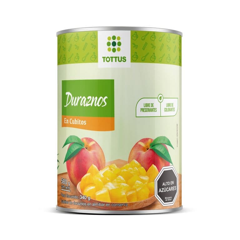 Durazno en Conserva Cubitos Tottus 580 g
