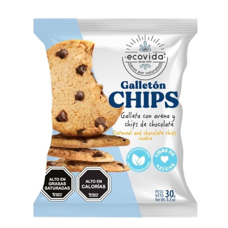 Galletón Ecovida Chips Chocolate Sin Azúcar 40 g