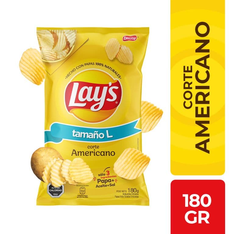 Papas Fritas Corte Americano Lays 180 g