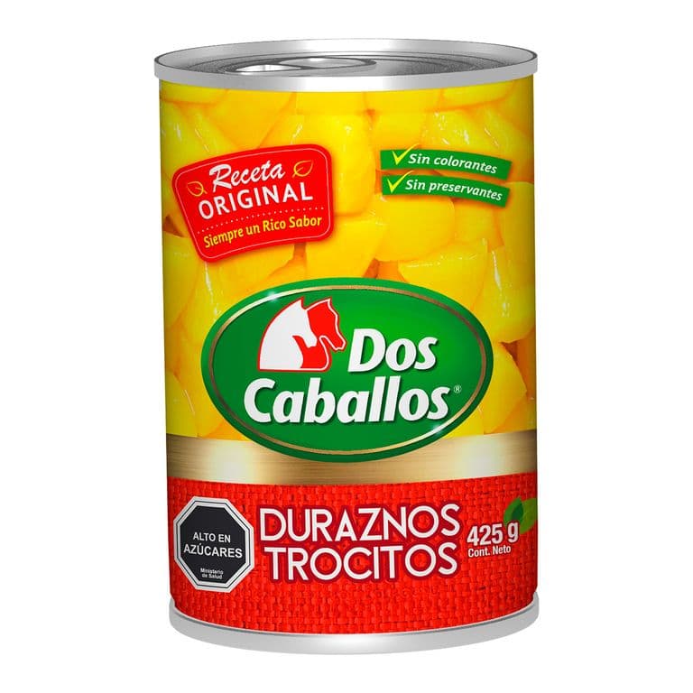 Durazno en Trocitos Dos Caballos 250 g drenado