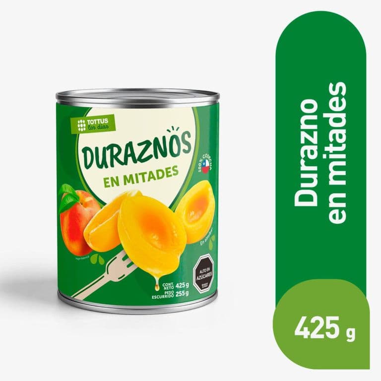 Durazno en Conserva Mitades Tottus 415 g