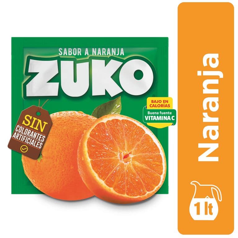 Jugo en Polvo Zuko Naranja 15 g