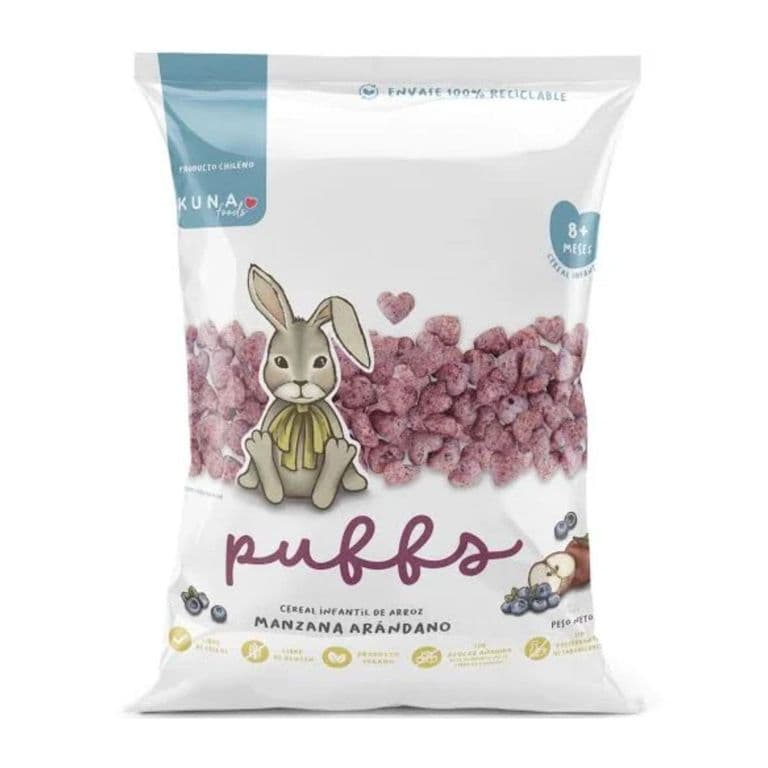 Cereal Infantil Sabor Manzana y Arándanos Kuna Foods 10 g