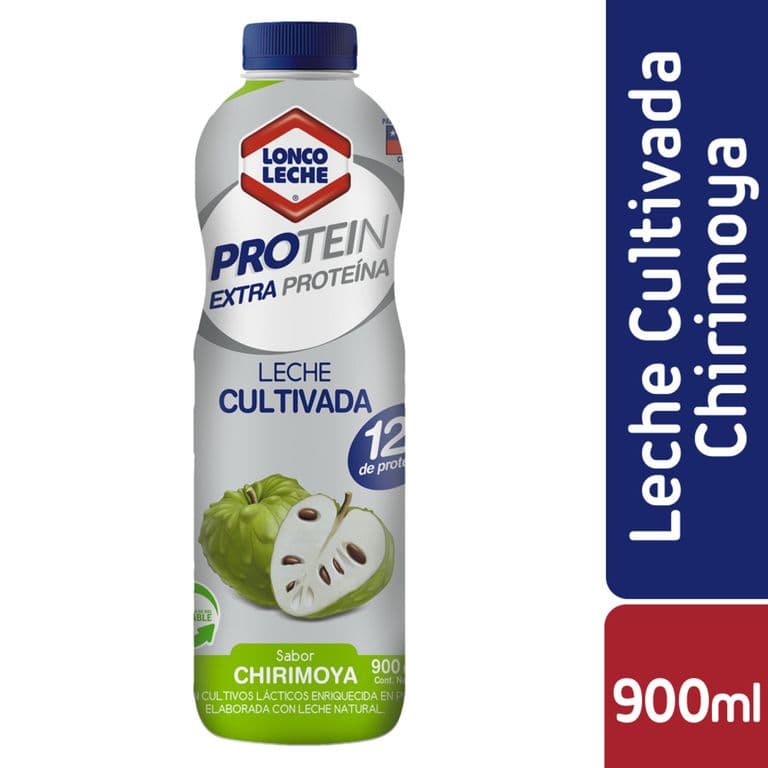 Leche Cultivada Protein Sabor Chirimoya Loncoleche 900 ml