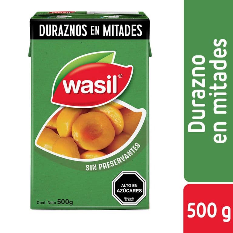 Duraznos en Mitades Wasil 500 g