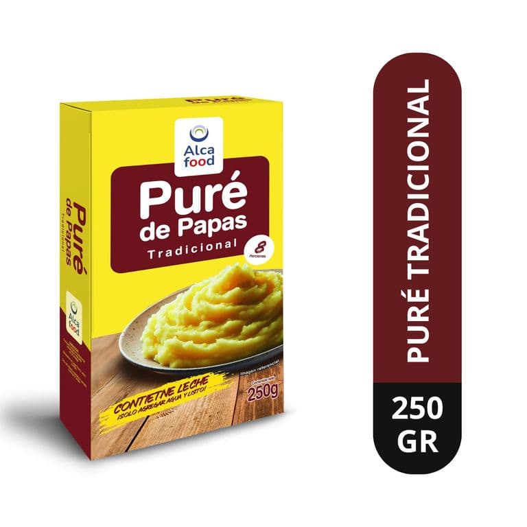 Puré de Papas Instantáneo Alcafood Tradicional 250 g
