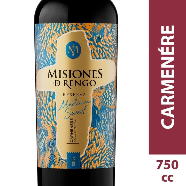 Vino Tinto Carmenere Reserva Medium Sweet Misiones de Rengo 12° 750 cc