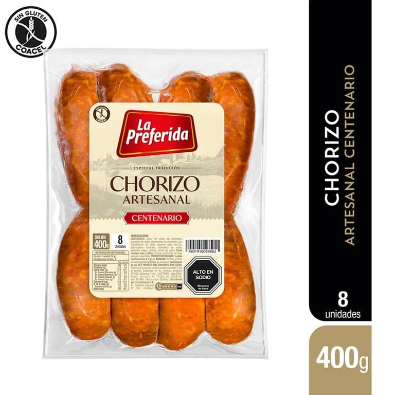 Chorizo Centenario Artesanal La Preferida 400 g