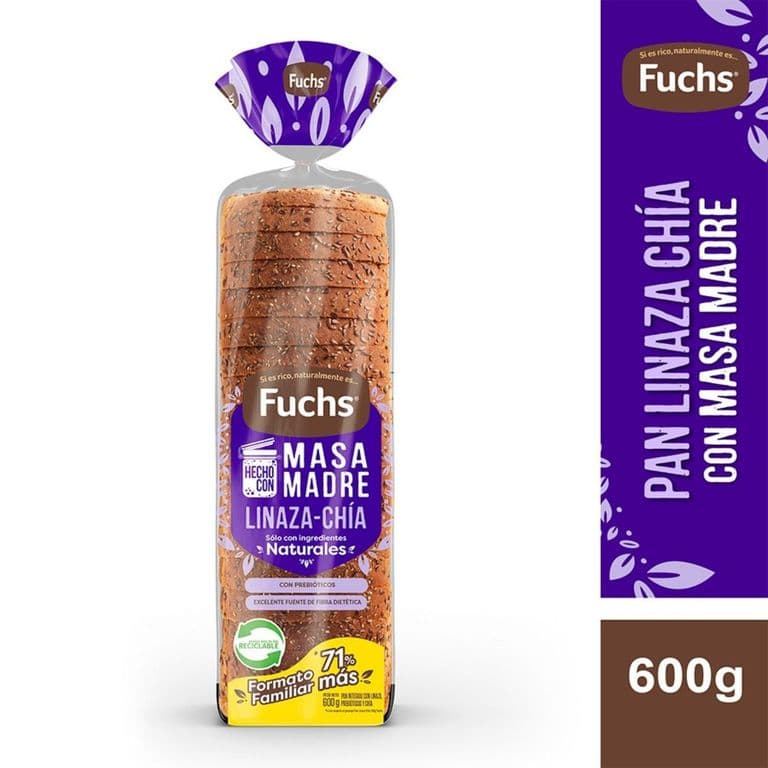 Pan de Molde Integral Linaza y Chía Fuchs 600 g
