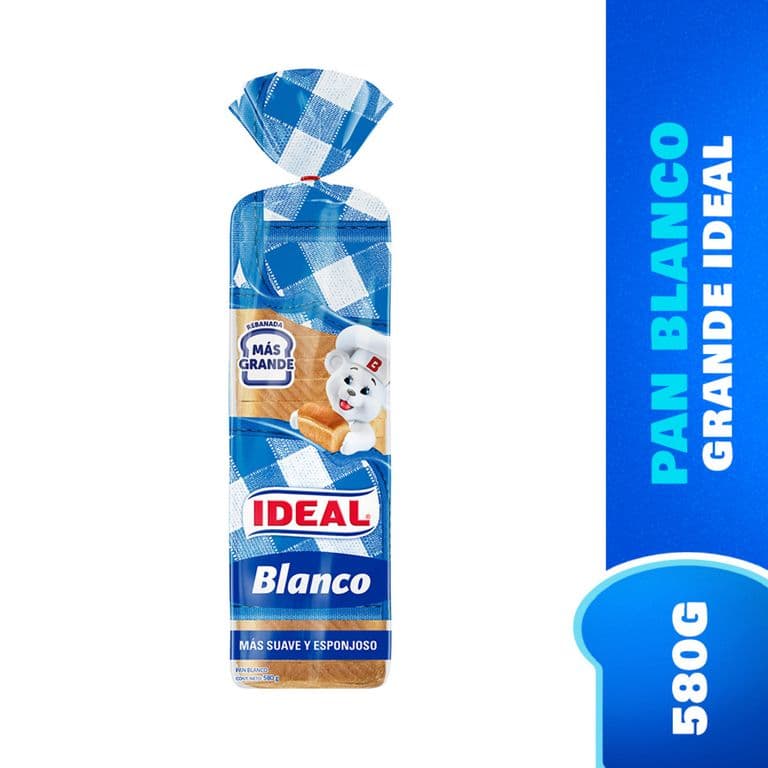 Pan de Molde Blanco Ideal 580 g
