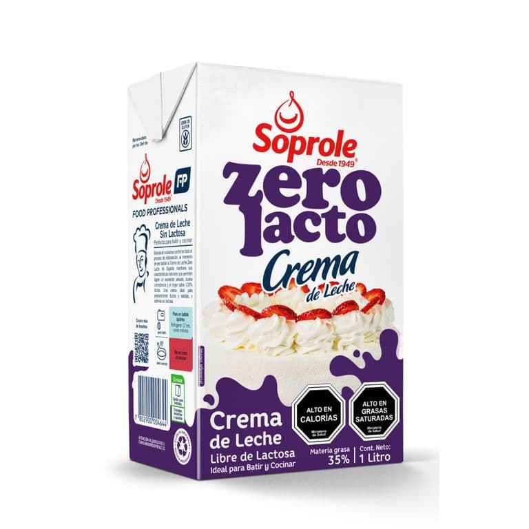 Crema de Leche Soprole Sin Lactosa 1 L