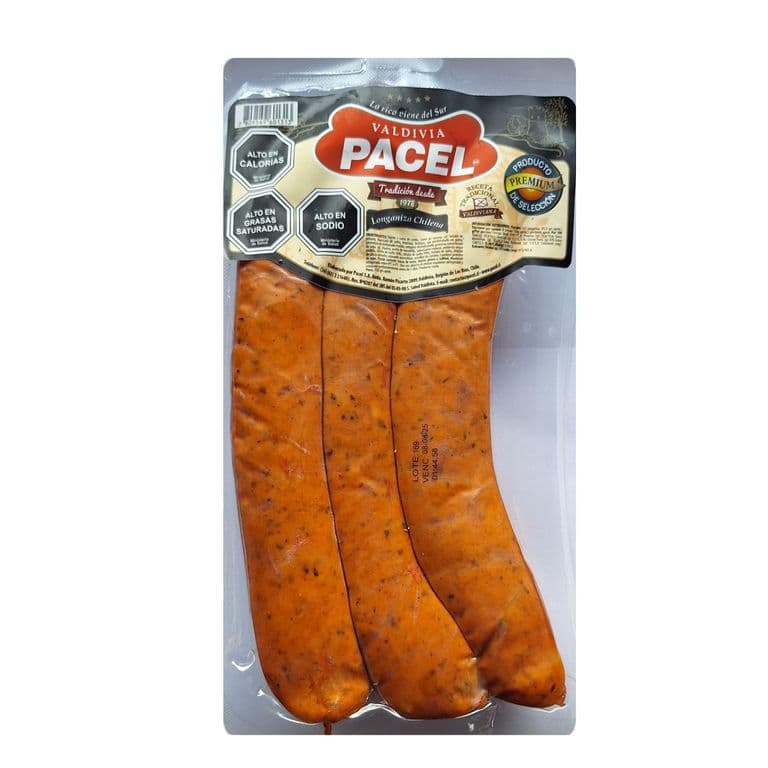 Longaniza Chilena Ahumada Pacel 500 g