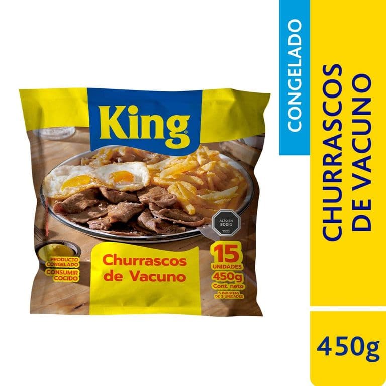 Churrasco de Vacuno King 90 g 5 un.